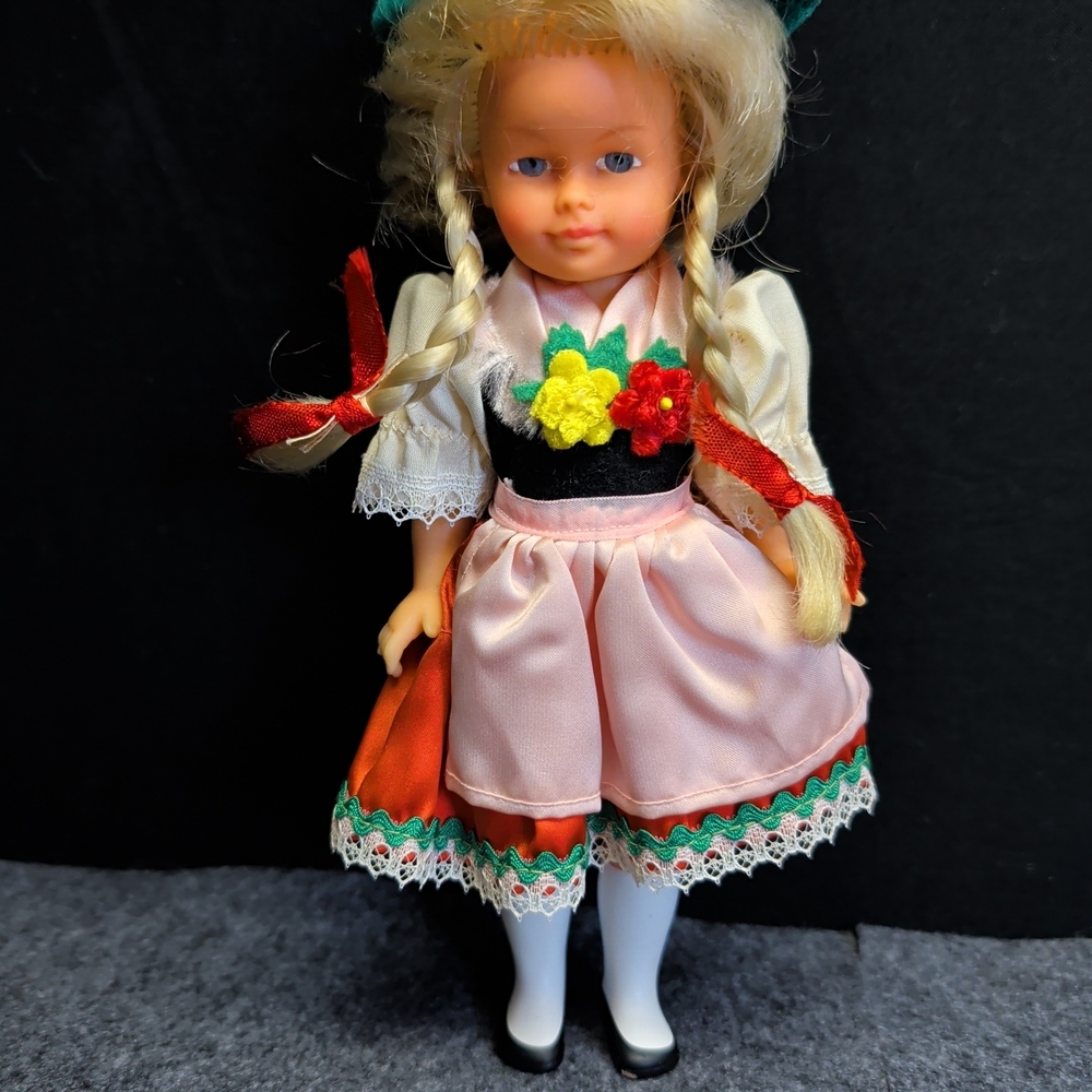 Charming Pink and Orange Doll with Braided Hair